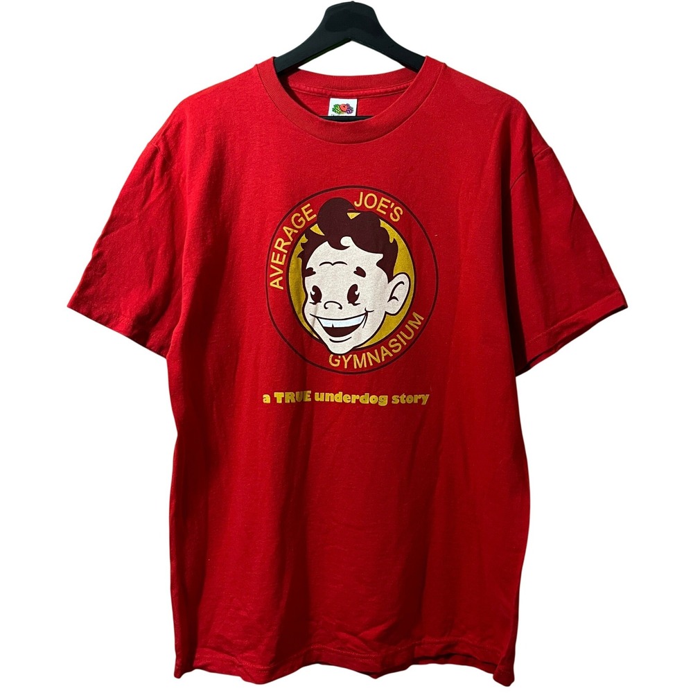 Vintage 2004 Dodgeball Movie Promo Shirt Average Joe's Gymnasium Red Large